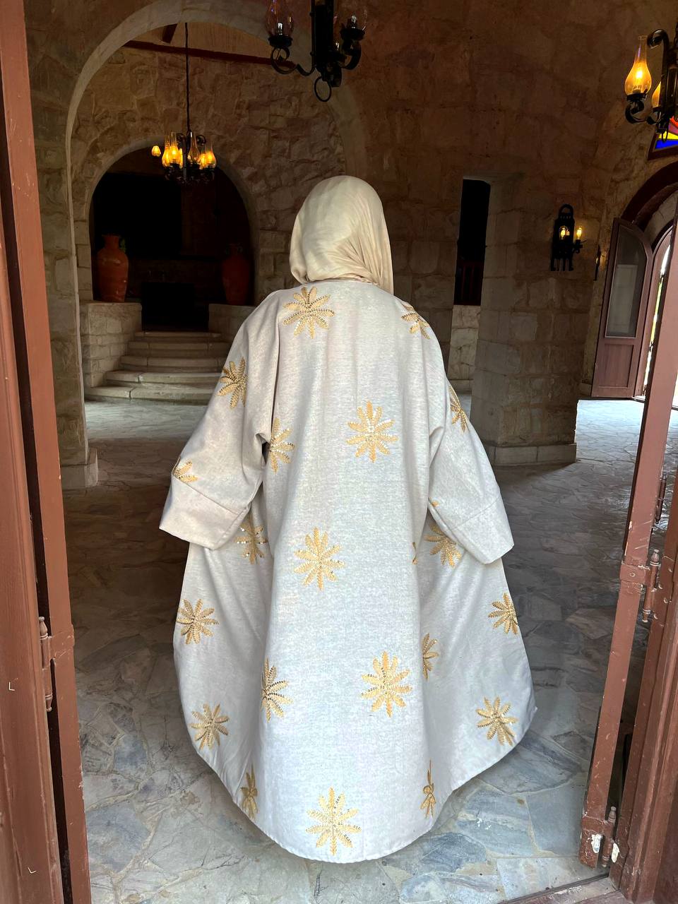 Palm Embroidery Kaftan