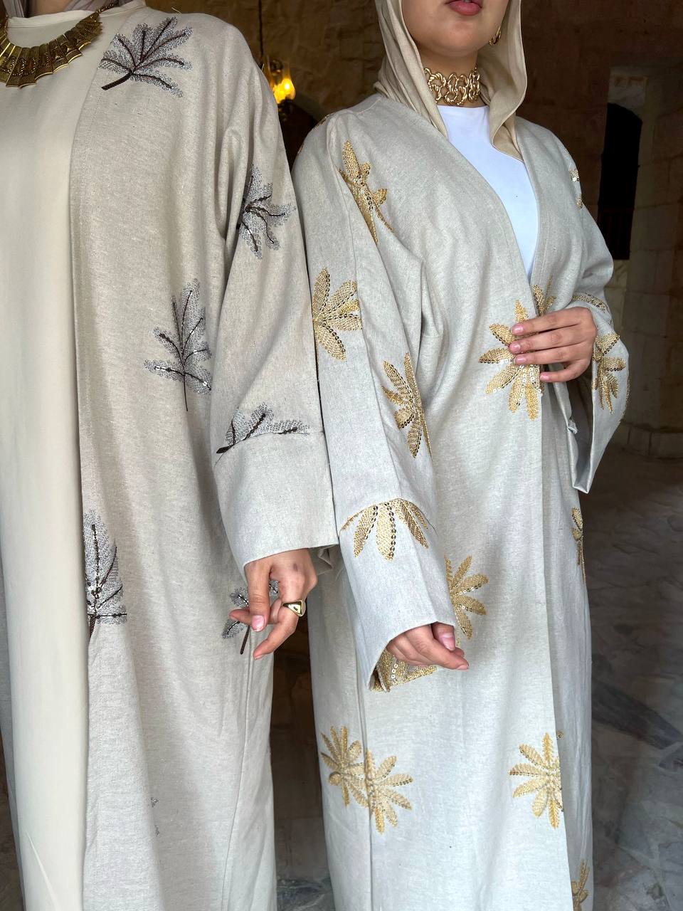 Palm Embroidery Kaftan