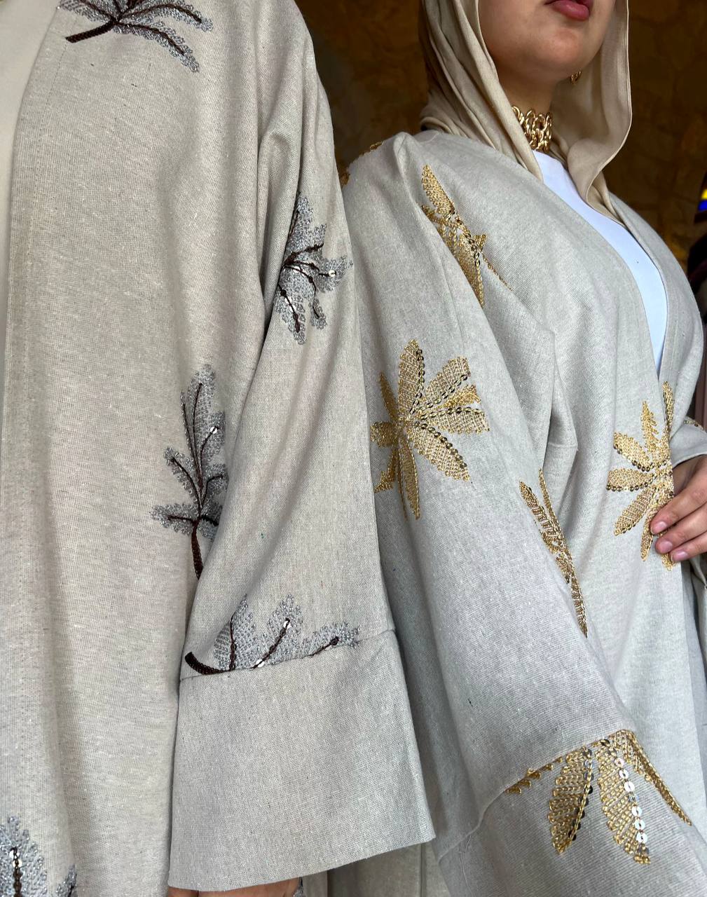 Palm Embroidery Kaftan