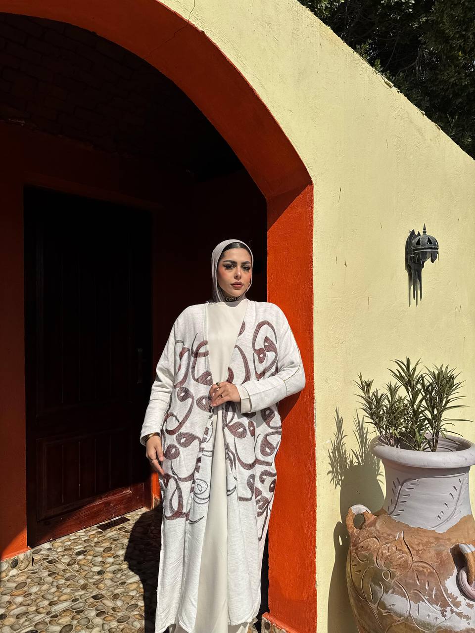 Calligraphy Linen Kaftan