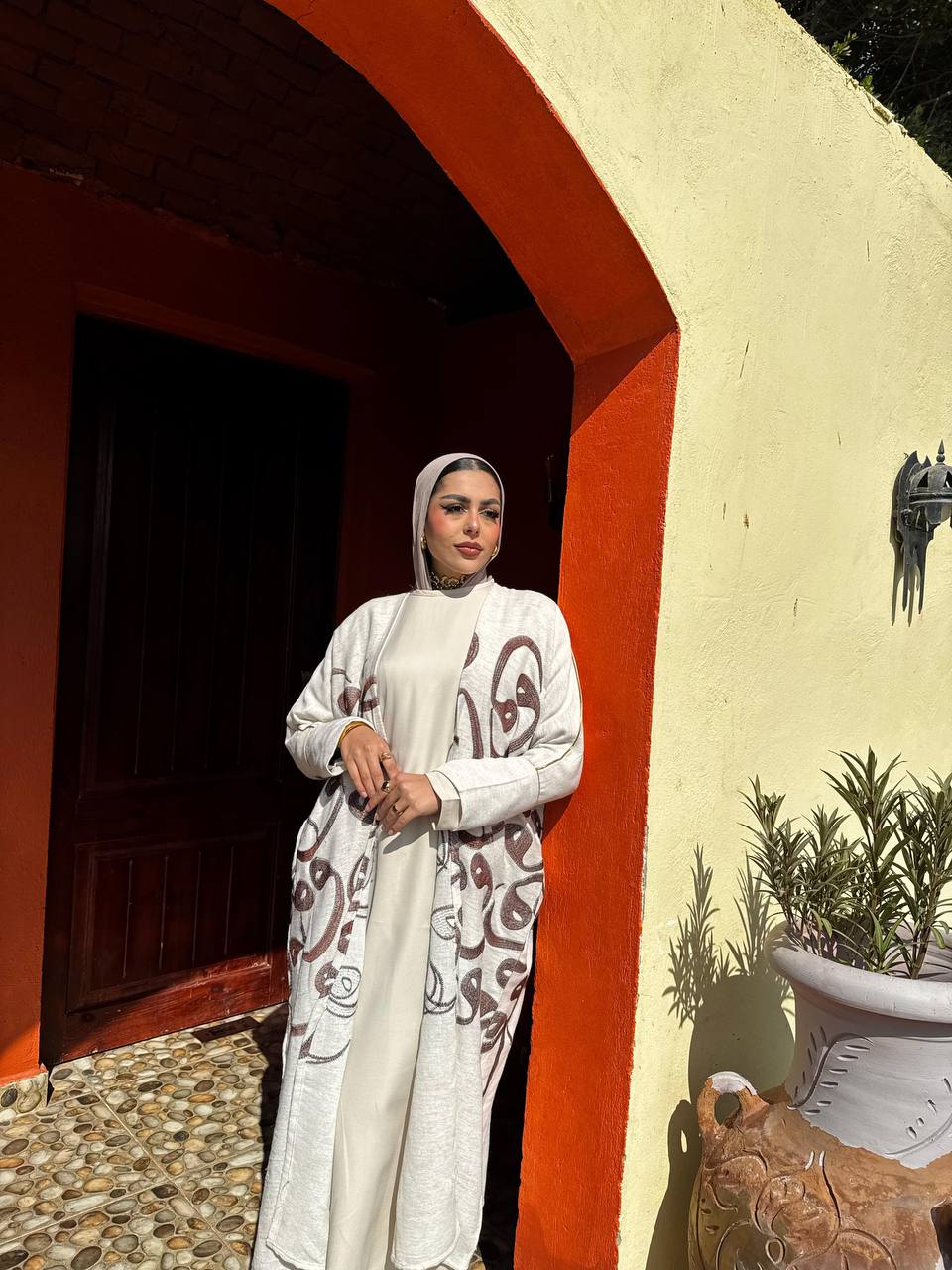 Calligraphy Linen Kaftan