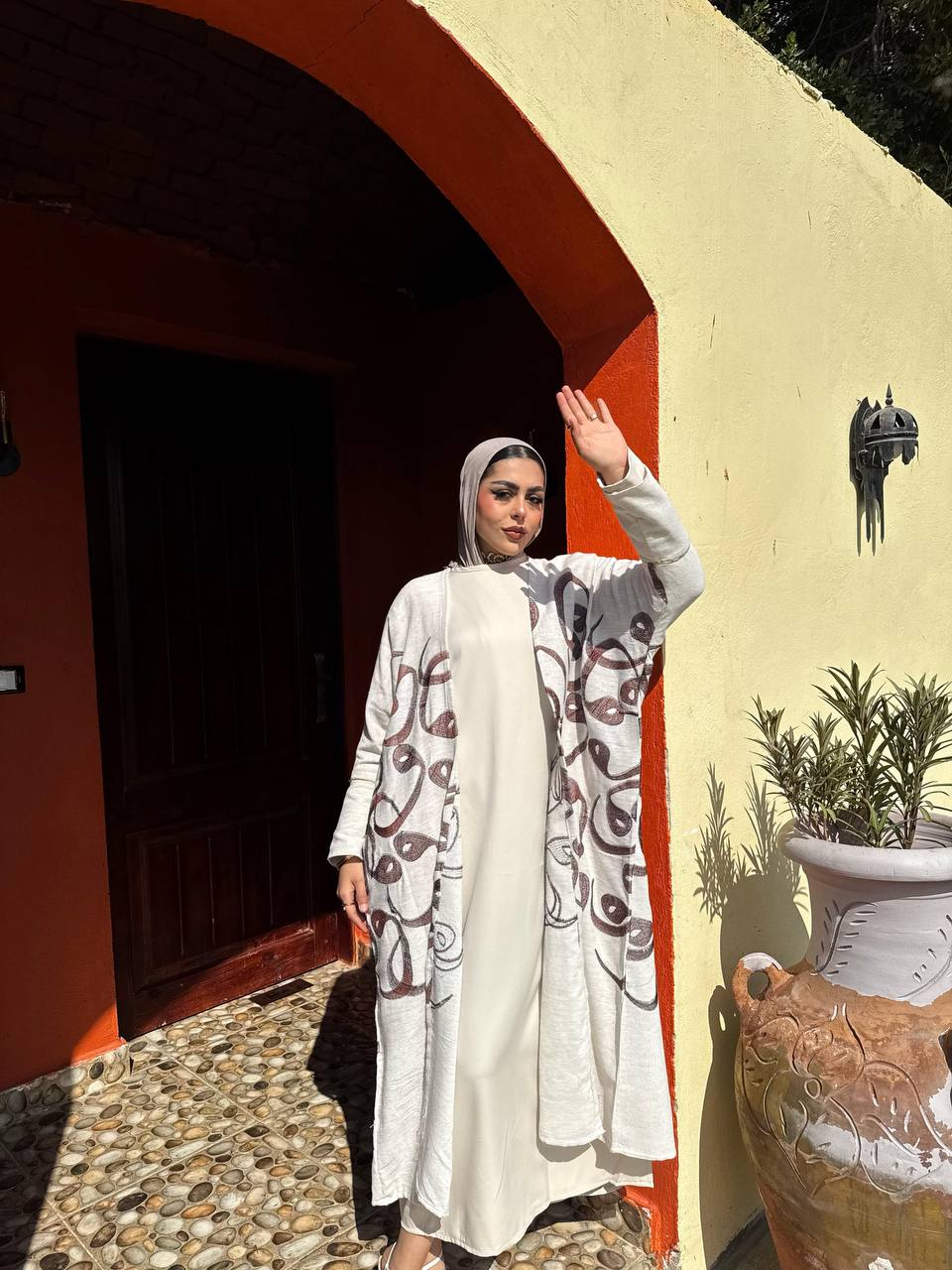 Calligraphy Linen Kaftan