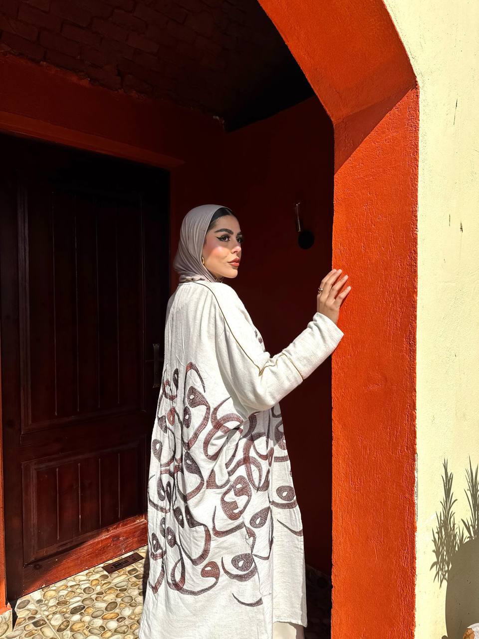 Calligraphy Linen Kaftan