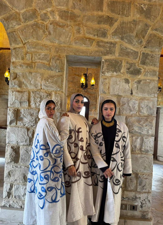 Calligraphy Linen Kaftan