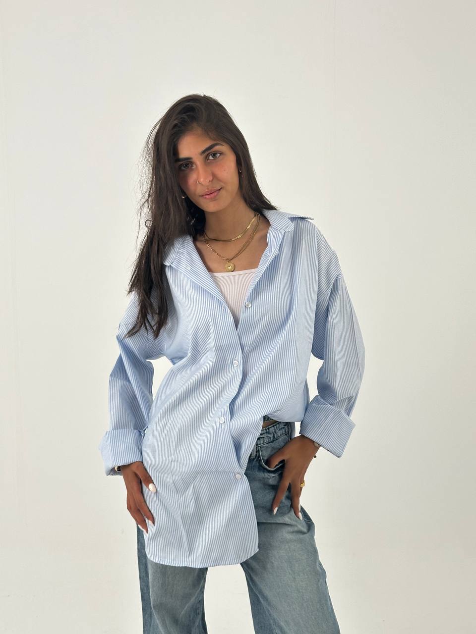 Oversized Striped Chemise